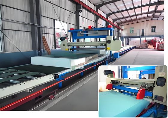1650mm comprimento da lâmina 7.5KW horizontal máquina de corte de espuma com Mitsubishi Servo Motors controle PLC